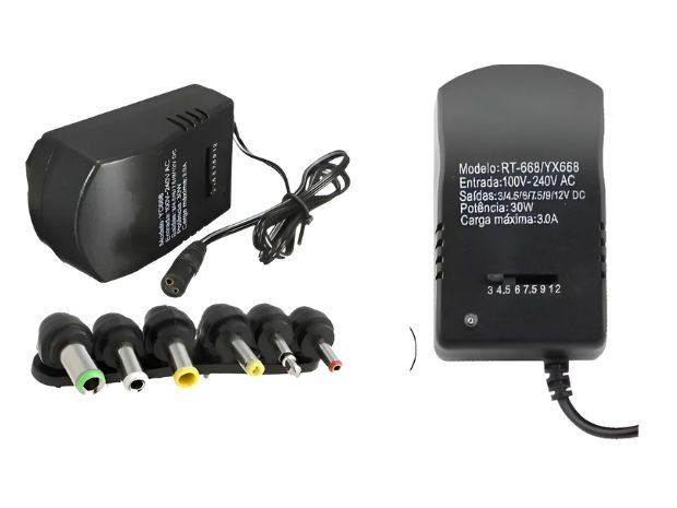 &u+ TRANSFORMADOR REGULABLE 3V-12V 3A PLUG 6 FICHAS (053)